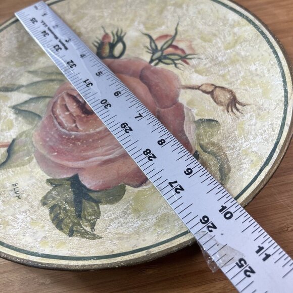 Cheri Blum Anto Rose Salad Plate Bowl 10” Diameter Stoneware Vintage Kirklands - Picture 3 of 7